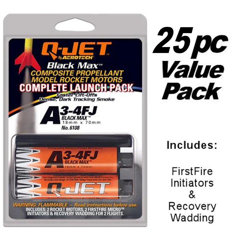 Quest Q-Jet A3-4FJ Value 25-pack Black Max Composite Motor | AC Supply